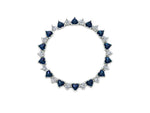 Diamond & Sapphire Heart Eternity Bracelet